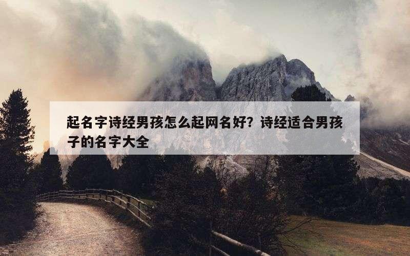起名字诗经男孩怎么起网名好？诗经适合男孩子的名字大全