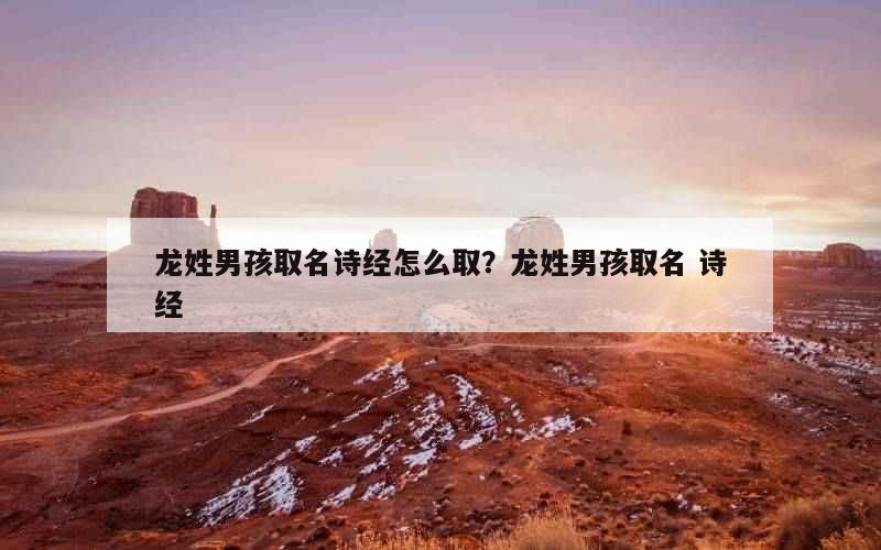 龙姓男孩取名诗经怎么取？龙姓男孩取名 诗经