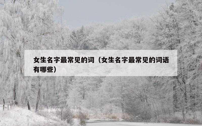 女生名字最常见的词（女生名字最常见的词语有哪些）