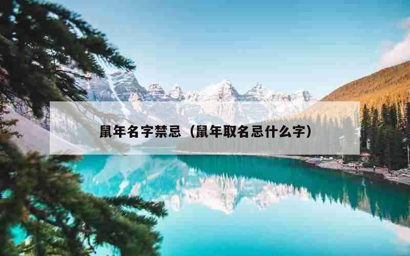 鼠年名字禁忌（鼠年取名忌什么字）