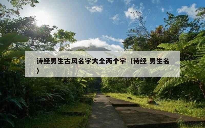 诗经男生古风名字大全两个字（诗经 男生名）
