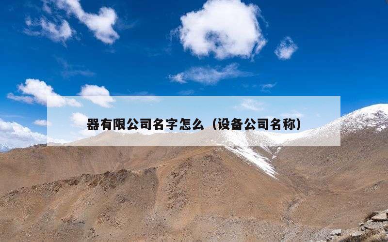 器有限公司名字怎么（设备公司名称）