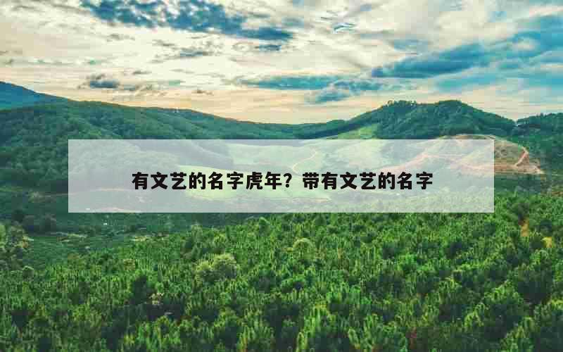 有文艺的名字虎年？带有文艺的名字