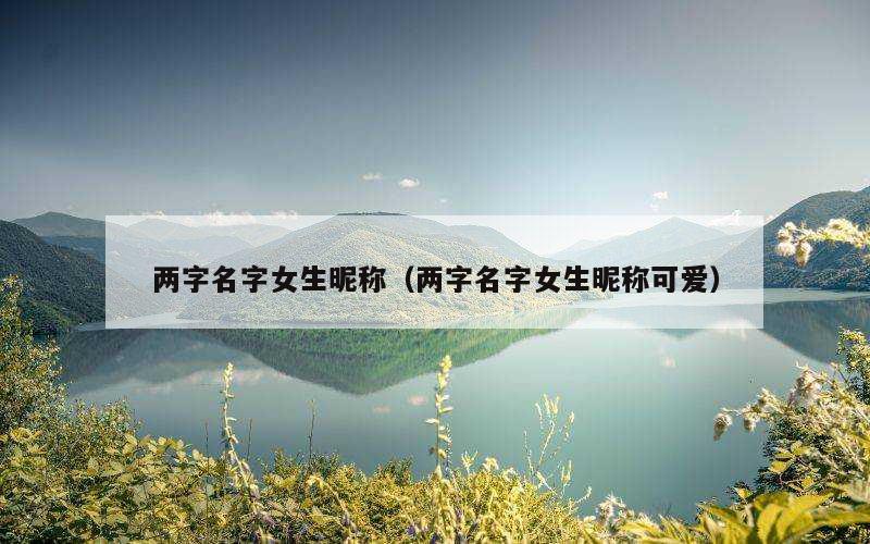 两字名字女生昵称（两字名字女生昵称可爱）