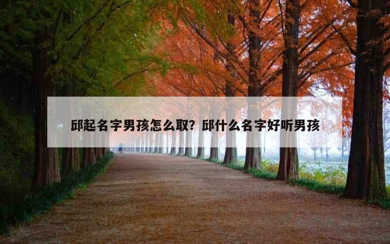 邱起名字男孩怎么取？邱什么名字好听男孩