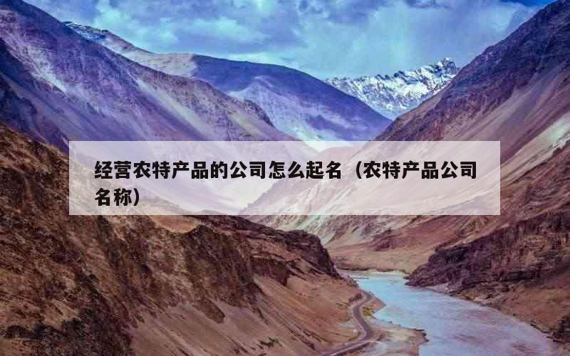 经营农特产品的公司怎么起名（农特产品公司名称）