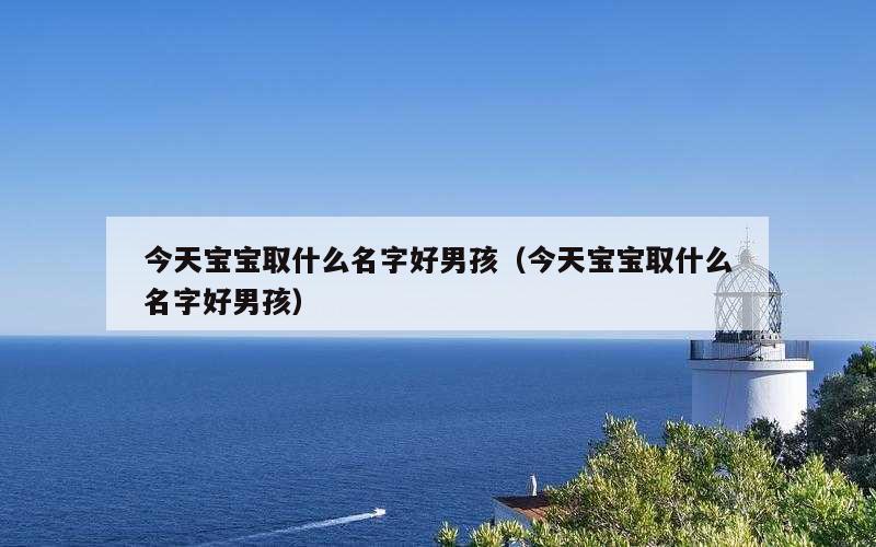今天宝宝取什么名字好男孩（今天宝宝取什么名字好男孩）