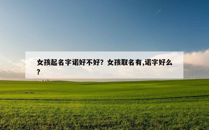 女孩起名字诺好不好？女孩取名有,诺字好么?