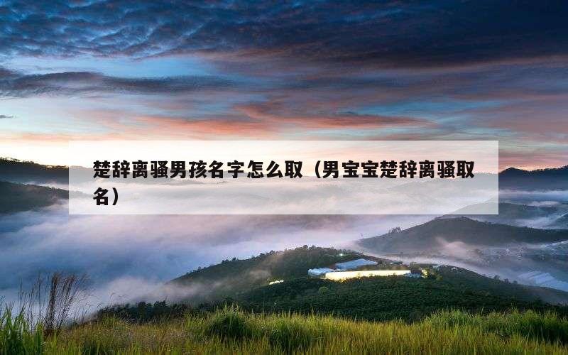楚辞离骚男孩名字怎么取（男宝宝楚辞离骚取名）
