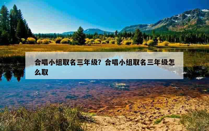 合唱小组取名三年级？合唱小组取名三年级怎么取