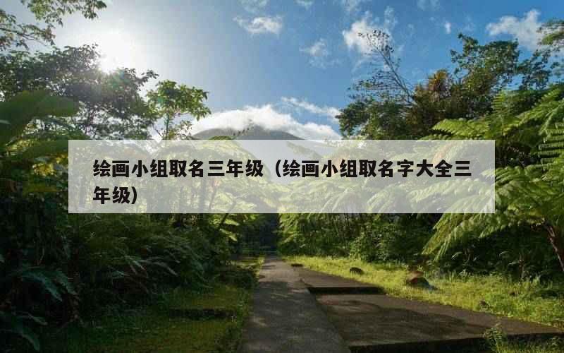 绘画小组取名三年级（绘画小组取名字大全三年级）
