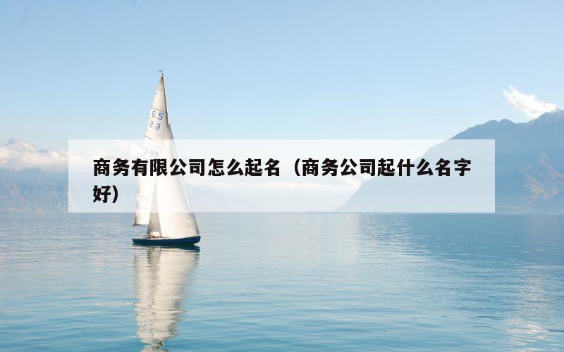 商务有限公司怎么起名（商务公司起什么名字好）