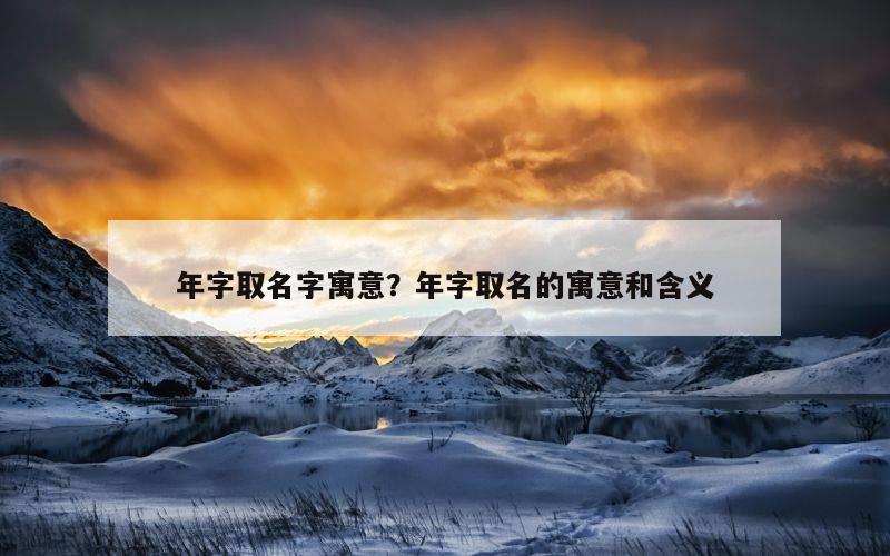 年字取名字寓意？年字取名的寓意和含义