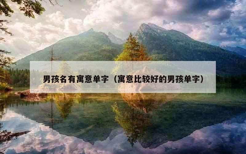 男孩名有寓意单字（寓意比较好的男孩单字）
