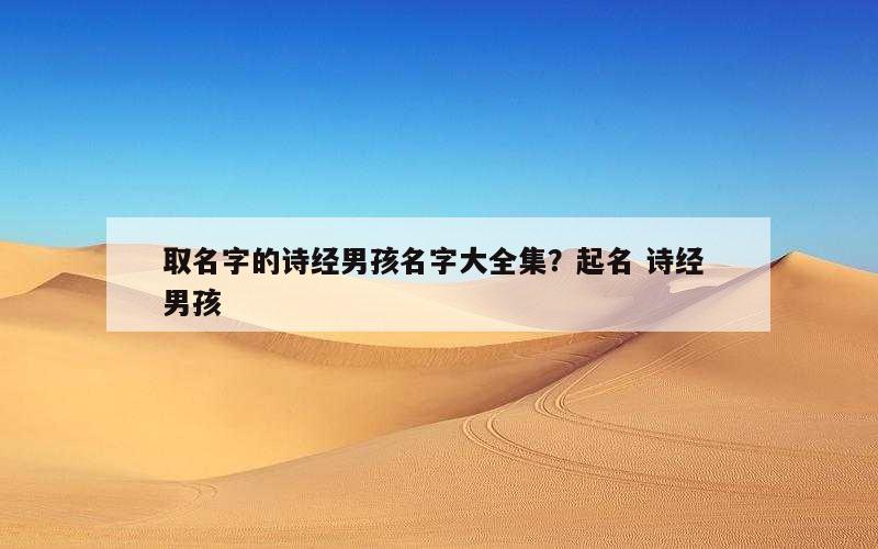 取名字的诗经男孩名字大全集？起名 诗经 男孩