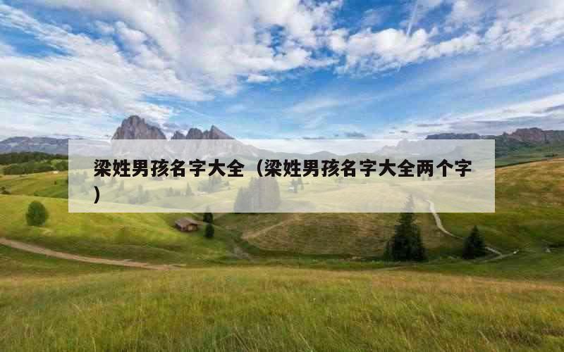 梁姓男孩名字大全（梁姓男孩名字大全两个字）