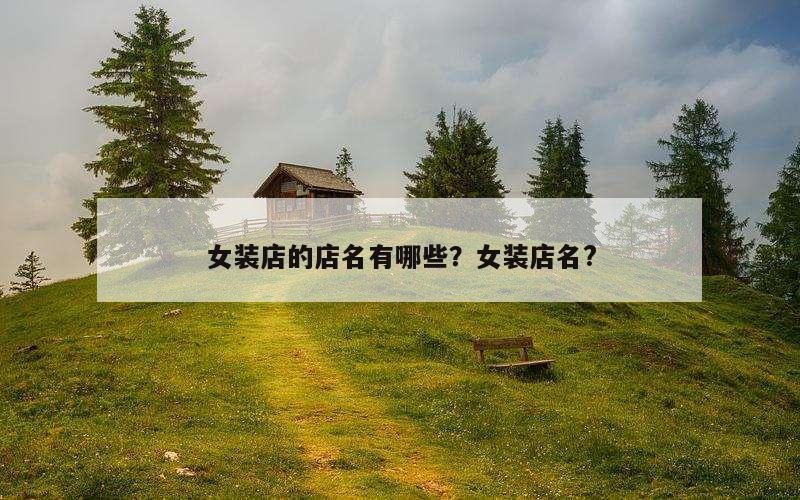 女装店的店名有哪些？女装店名?