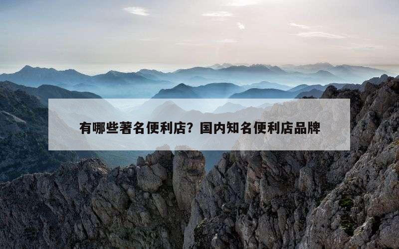 有哪些著名便利店？国内知名便利店品牌