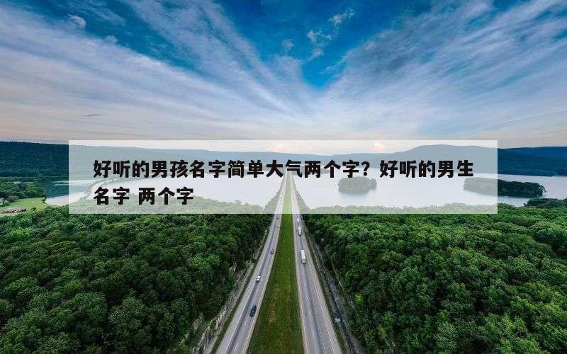 好听的男孩名字简单大气两个字？好听的男生名字 两个字