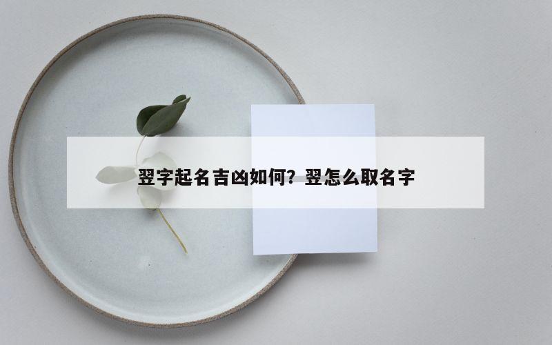 翌字起名吉凶如何？翌怎么取名字