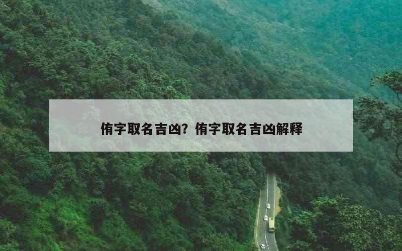 侑字取名吉凶？侑字取名吉凶解释