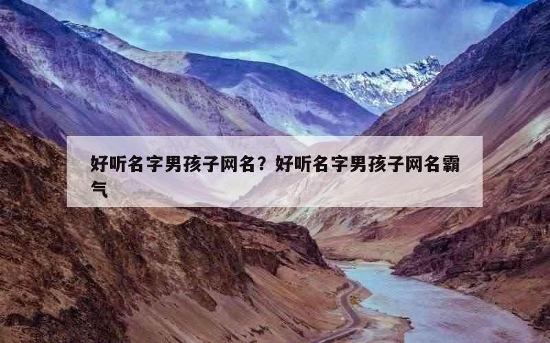 好听名字男孩子网名？好听名字男孩子网名霸气