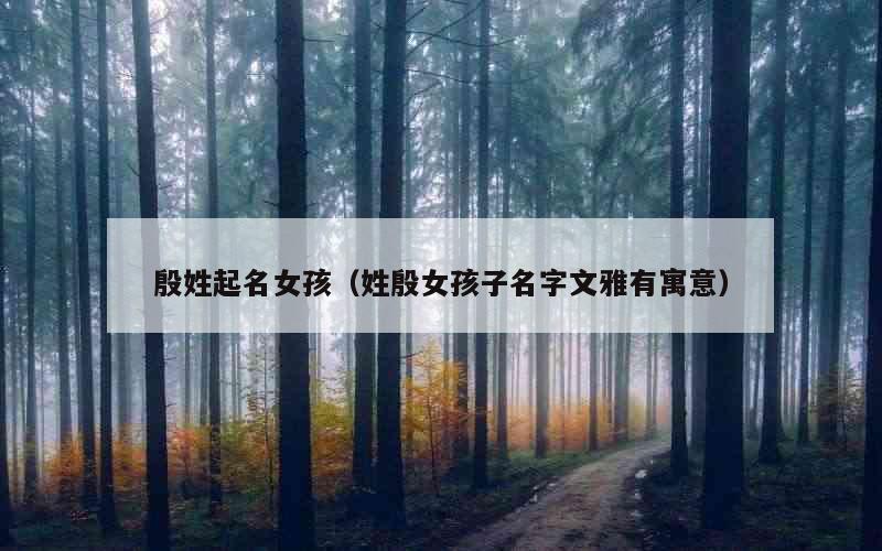 殷姓起名女孩（姓殷女孩子名字文雅有寓意）