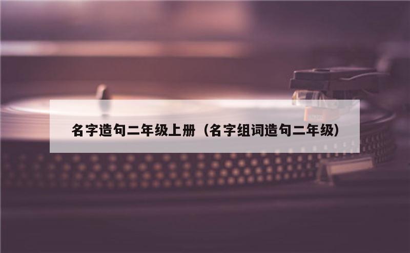 名字造句二年级上册（名字组词造句二年级）