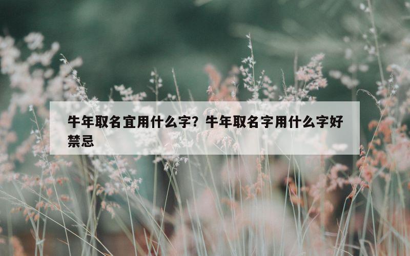 牛年取名宜用什么字？牛年取名字用什么字好禁忌