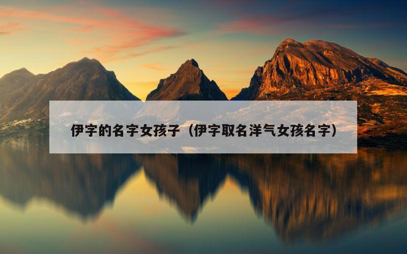 伊字的名字女孩子（伊字取名洋气女孩名字）