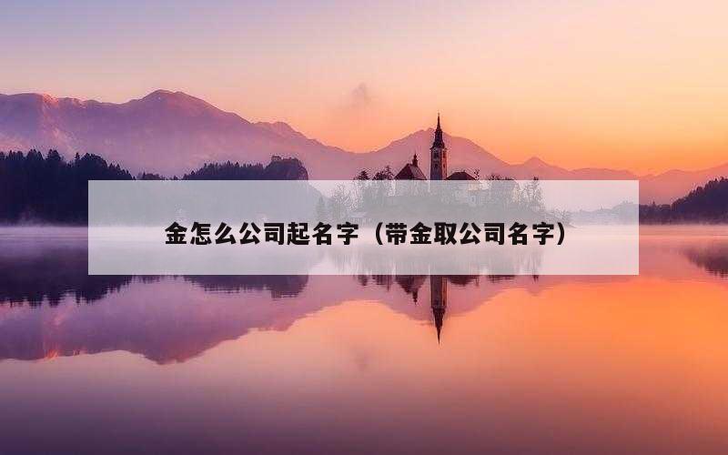 金怎么公司起名字（带金取公司名字）
