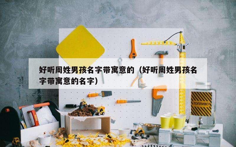 好听周姓男孩名字带寓意的（好听周姓男孩名字带寓意的名字）