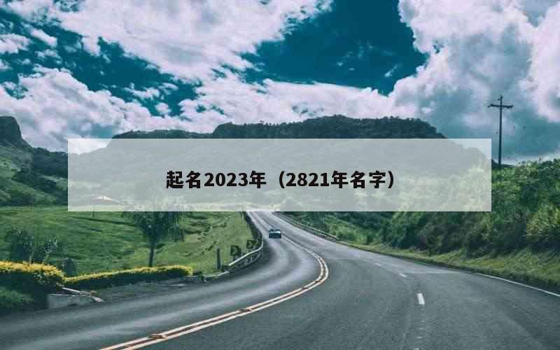 起名2023年（2821年名字）
