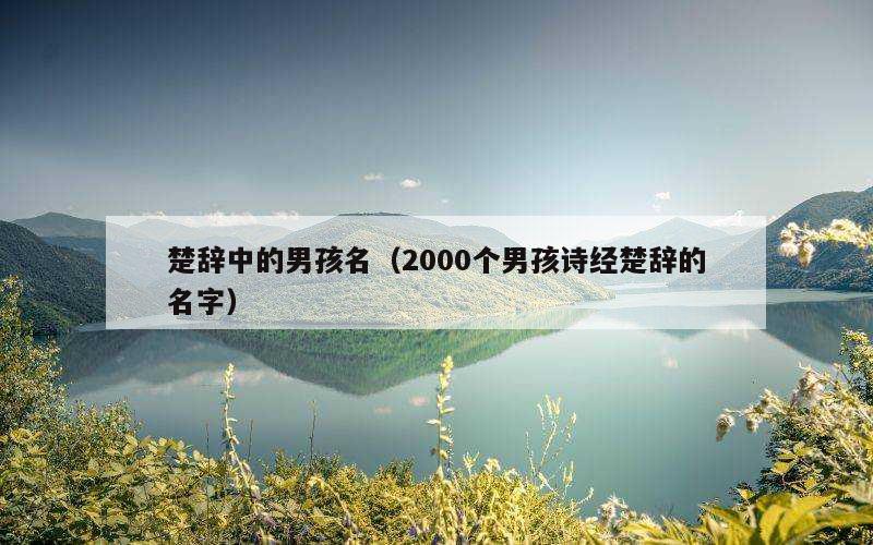 楚辞中的男孩名（2000个男孩诗经楚辞的名字）