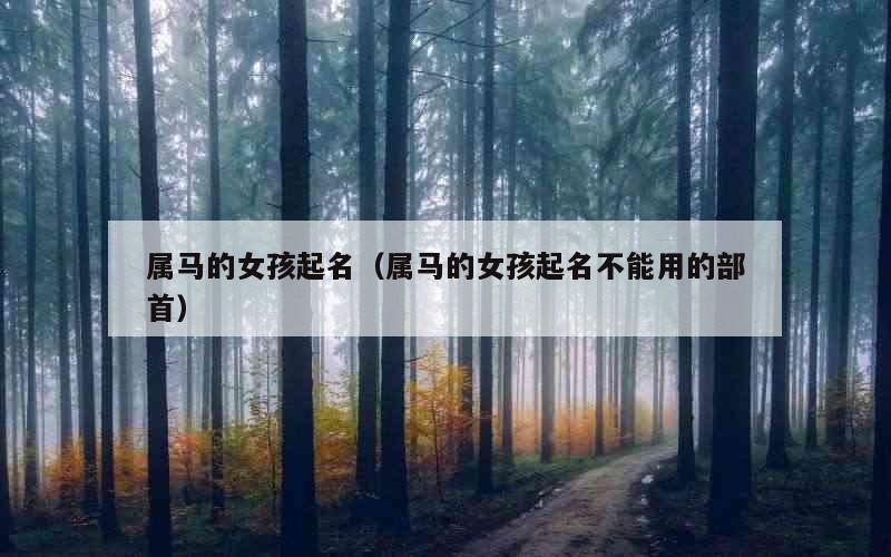 属马的女孩起名（属马的女孩起名不能用的部首）