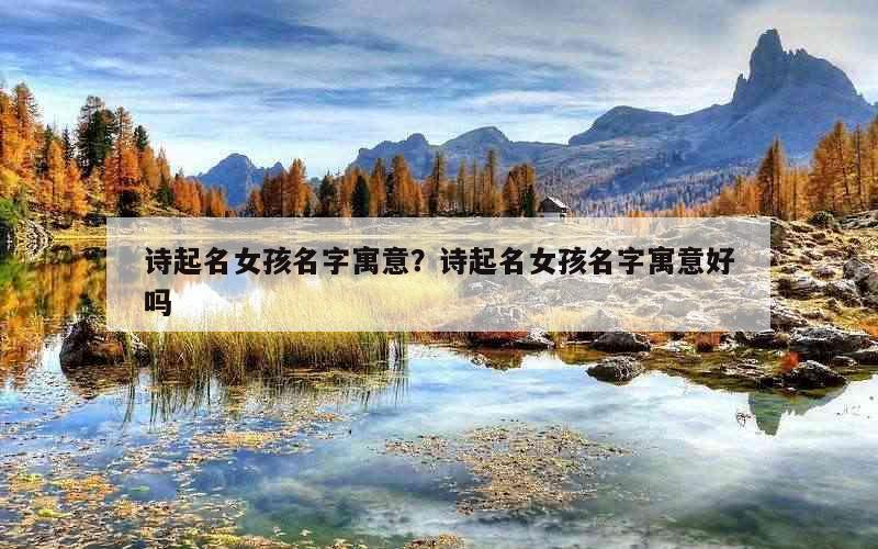 诗起名女孩名字寓意？诗起名女孩名字寓意好吗