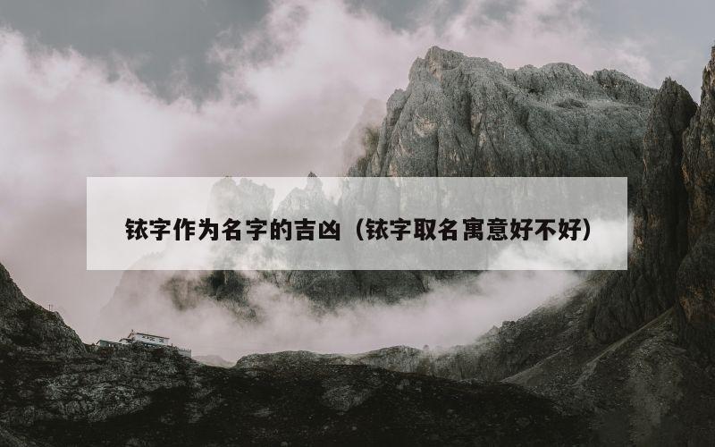 铱字作为名字的吉凶（铱字取名寓意好不好）