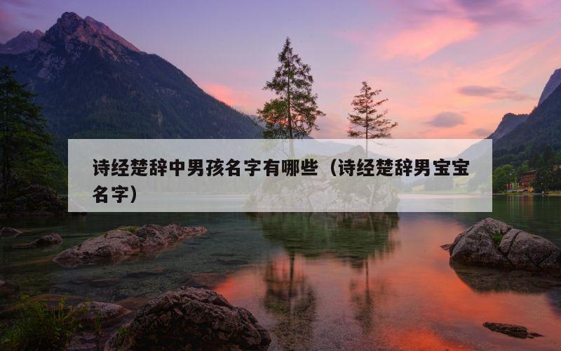 诗经楚辞中男孩名字有哪些（诗经楚辞男宝宝名字）