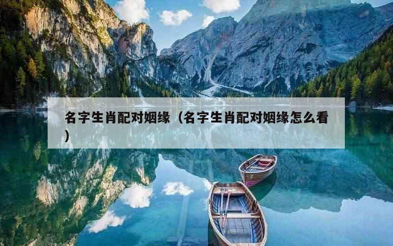 名字生肖配对姻缘（名字生肖配对姻缘怎么看）
