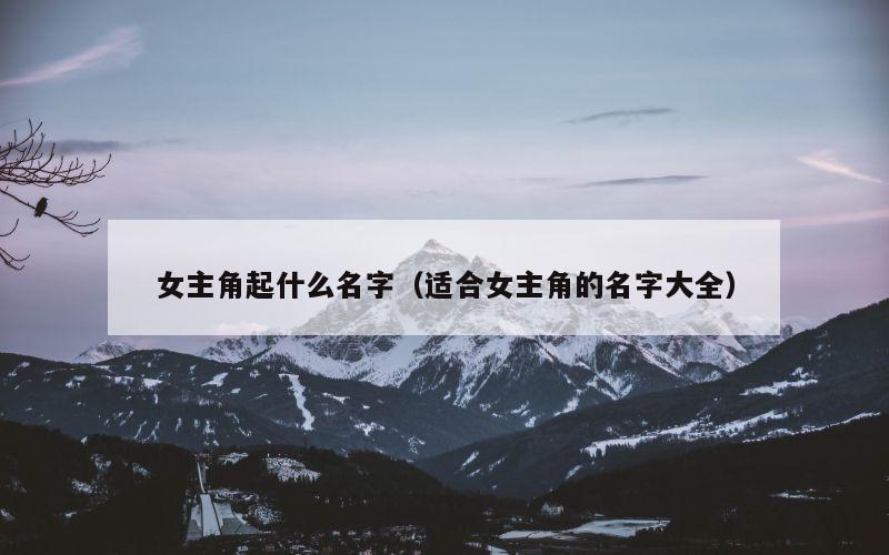 女主角起什么名字（适合女主角的名字大全）