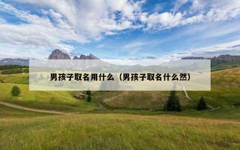 男孩子取名用什么（男孩子取名什么然）