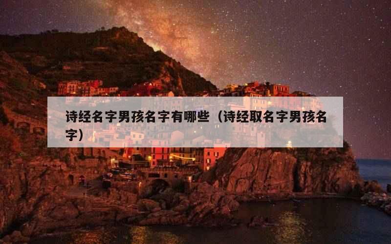 诗经名字男孩名字有哪些（诗经取名字男孩名字）