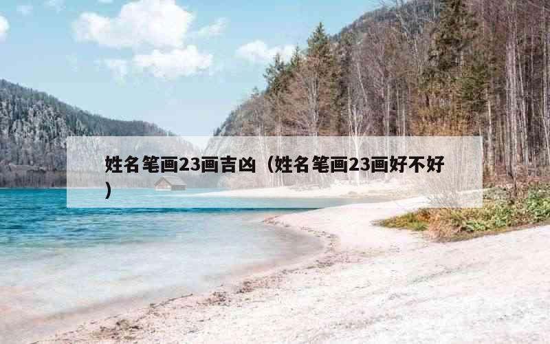 姓名笔画23画吉凶（姓名笔画23画好不好）