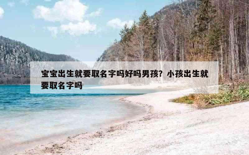 宝宝出生就要取名字吗好吗男孩？小孩出生就要取名字吗