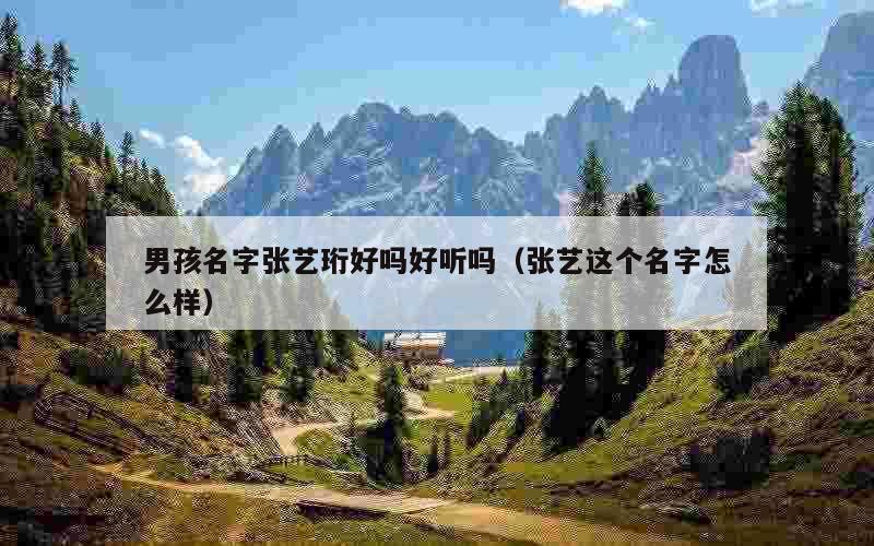 男孩名字张艺珩好吗好听吗（张艺这个名字怎么样）