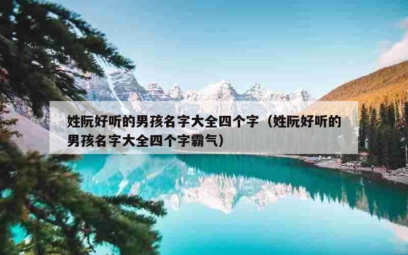 姓阮好听的男孩名字大全四个字（姓阮好听的男孩名字大全四个字霸气）