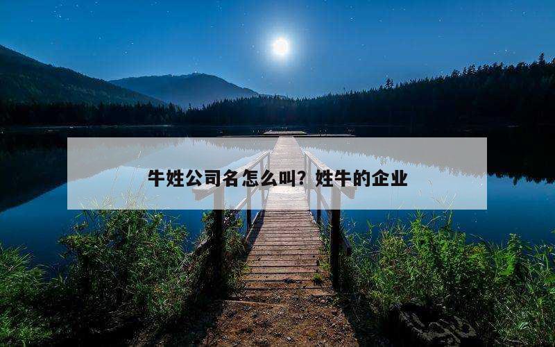 牛姓公司名怎么叫？姓牛的企业