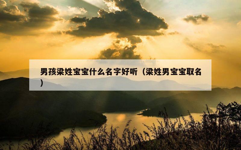 男孩梁姓宝宝什么名字好听（梁姓男宝宝取名）