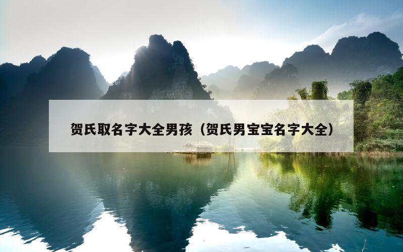 贺氏取名字大全男孩（贺氏男宝宝名字大全）