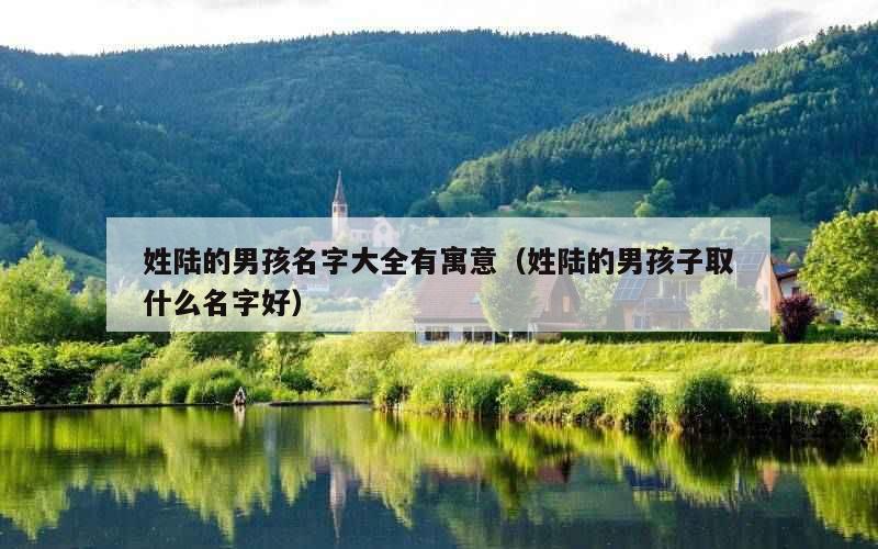 姓陆的男孩名字大全有寓意（姓陆的男孩子取什么名字好）